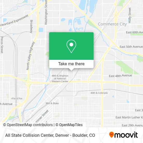 All State Collision Center map