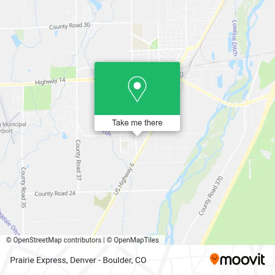 Prairie Express map
