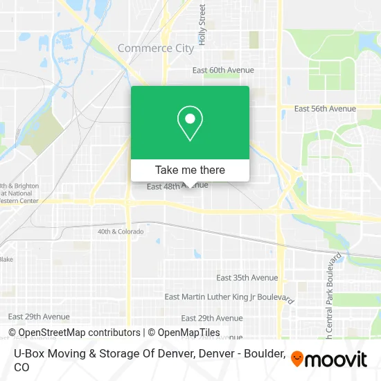 U-Box Moving & Storage Of Denver map