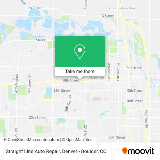 Straight Line Auto Repair map