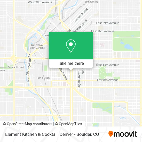 Element Kitchen & Cocktail map