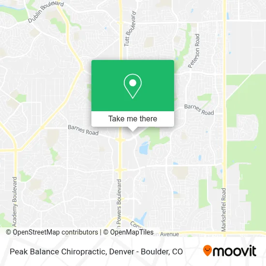 Peak Balance Chiropractic map