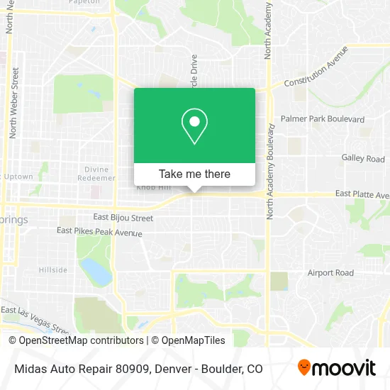 Midas Auto Repair 80909 map