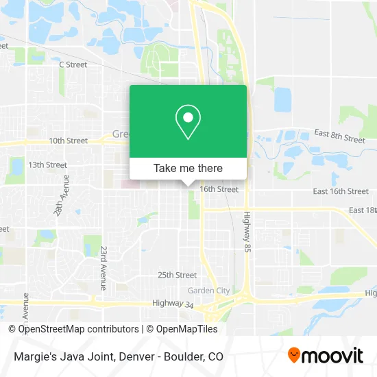 Margie's Java Joint map