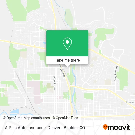 A Plus Auto Insurance map