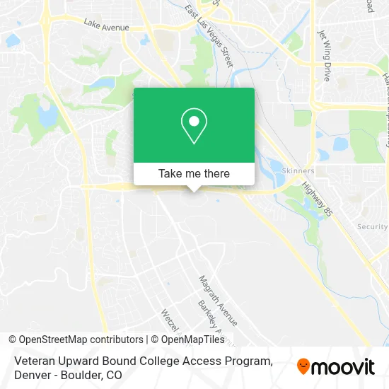 Veteran Upward Bound College Access Program map