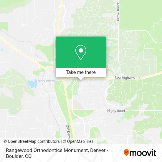 Rangewood Orthodontics Monument map