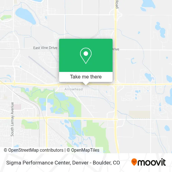 Sigma Performance Center map