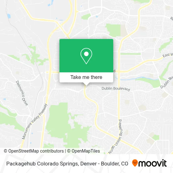 Packagehub Colorado Springs map