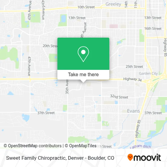 Sweet Family Chiropractic map
