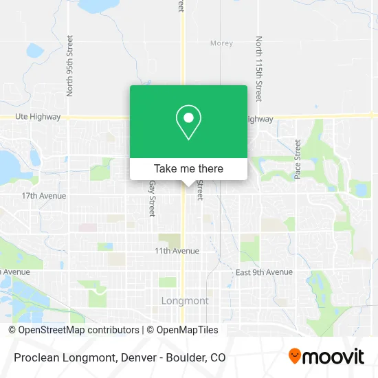 Proclean Longmont map