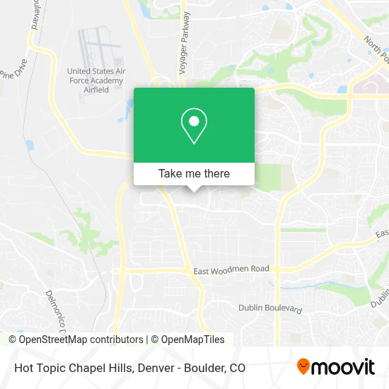 Hot Topic Chapel Hills map
