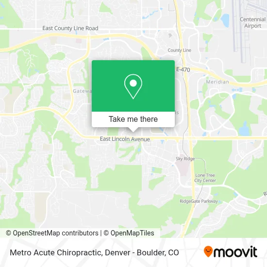 Metro Acute Chiropractic map