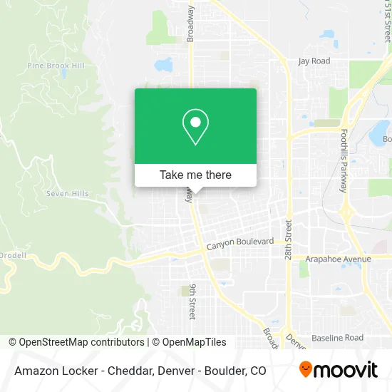 Amazon Locker - Cheddar map