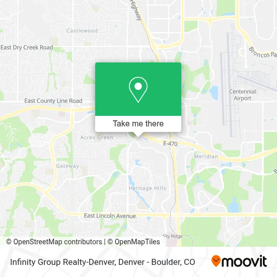 Infinity Group Realty-Denver map