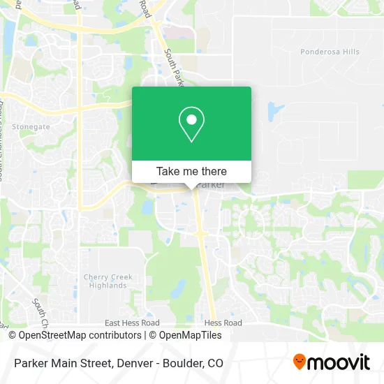 Parker Main Street map