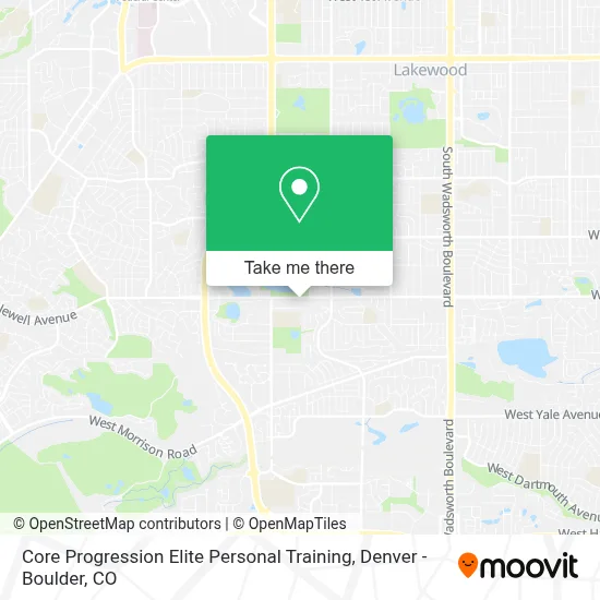 Core Progression Elite Personal Training map