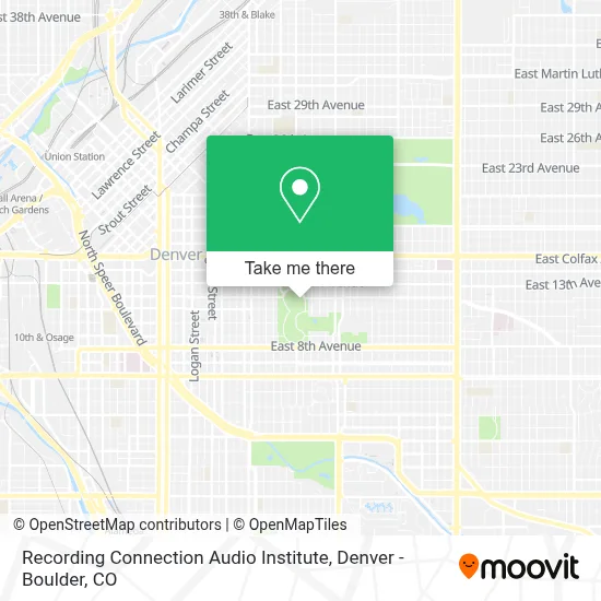 Recording Connection Audio Institute map