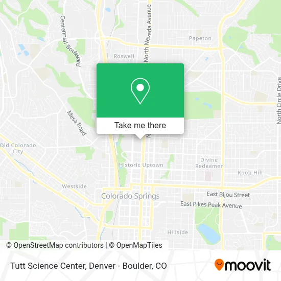 Tutt Science Center map