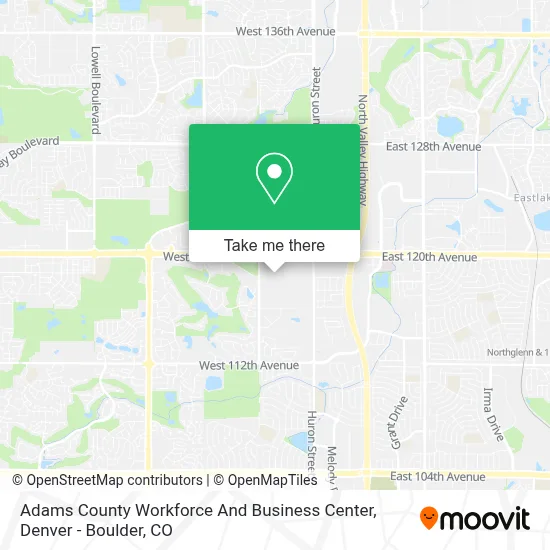 Adams County Workforce And Business Center map