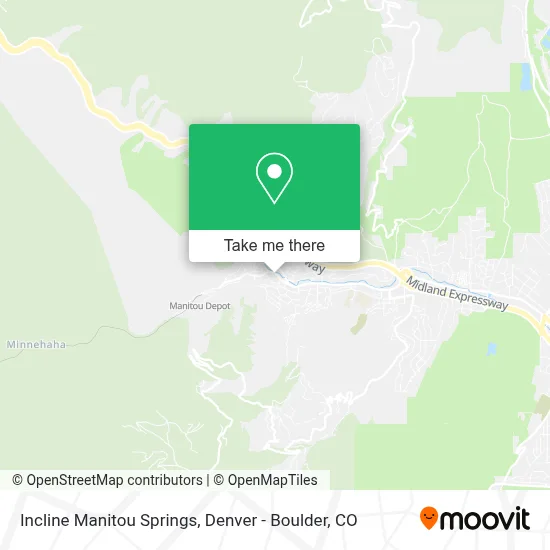 Incline Manitou Springs map