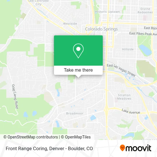 Front Range Coring map