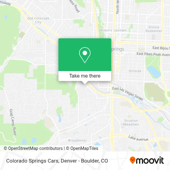 Colorado Springs Cars map