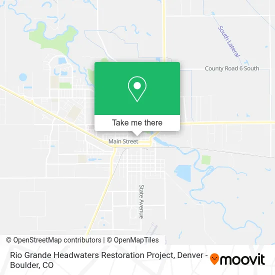 Rio Grande Headwaters Restoration Project map