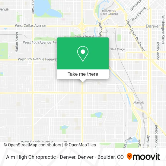 Aim High Chiropractic - Denver map