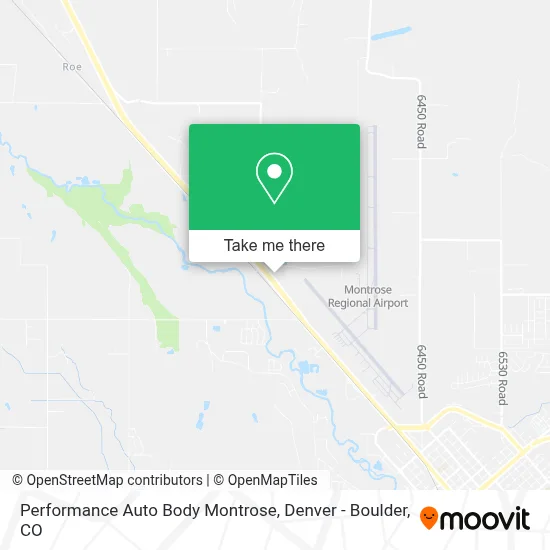 Performance Auto Body Montrose map
