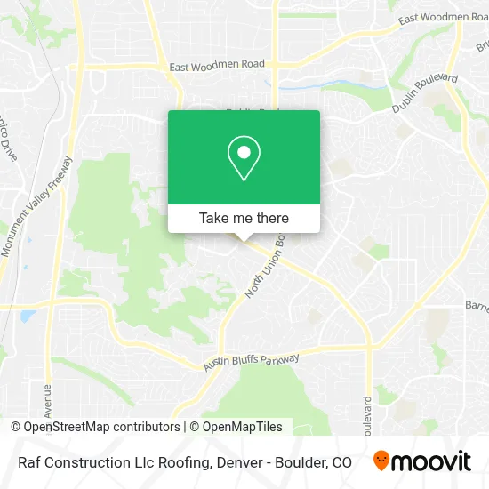 Raf Construction Llc Roofing map