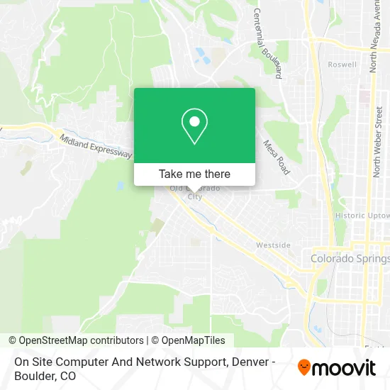 On Site Computer And Network Support map