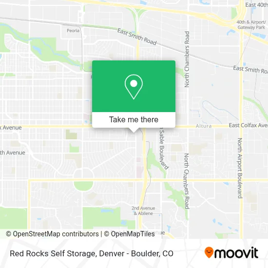Red Rocks Self Storage map