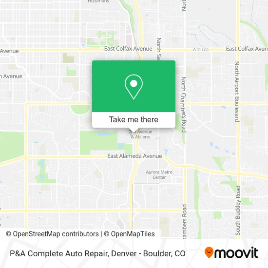 P&A Complete Auto Repair map