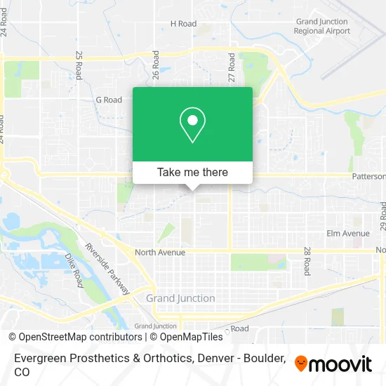 Evergreen Prosthetics & Orthotics map