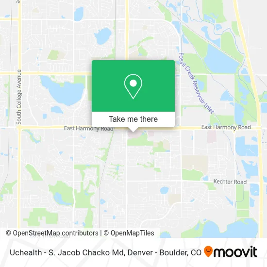 Uchealth - S. Jacob Chacko Md map