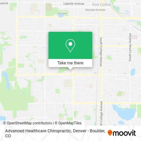 Advanced Healthcare Chiropractic map