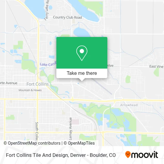 Fort Collins Tile And Design map