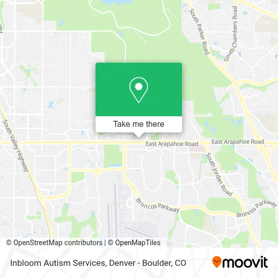 Inbloom Autism Services map