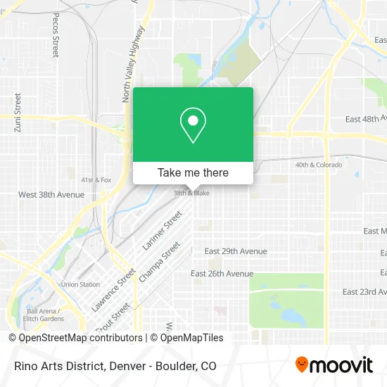 Rino Arts District map