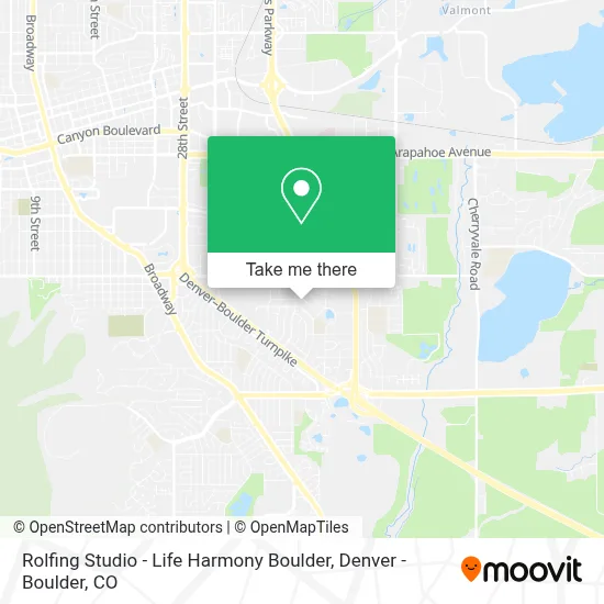 Rolfing Studio - Life Harmony Boulder map