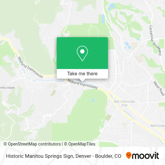 Historic Manitou Springs Sign map
