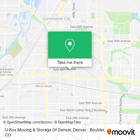 U-Box Moving & Storage Of Denver map