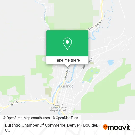 Durango Chamber Of Commerce map