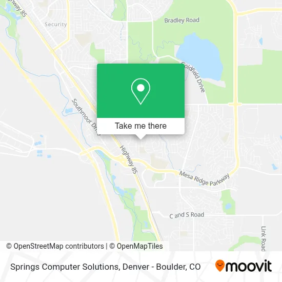 Springs Computer Solutions map
