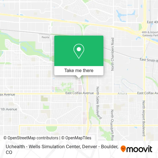 Uchealth - Wells Simulation Center map