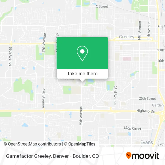 Gamefactor Greeley map