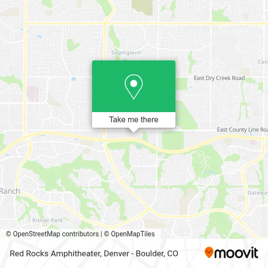 Red Rocks Amphitheater map