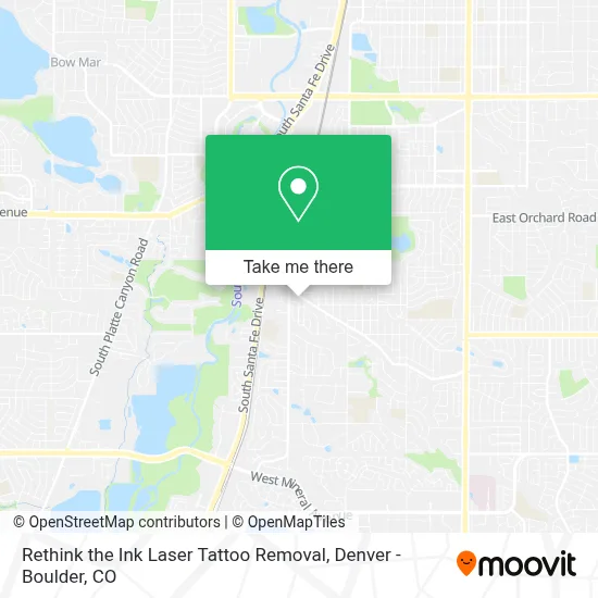 Rethink the Ink Laser Tattoo Removal map
