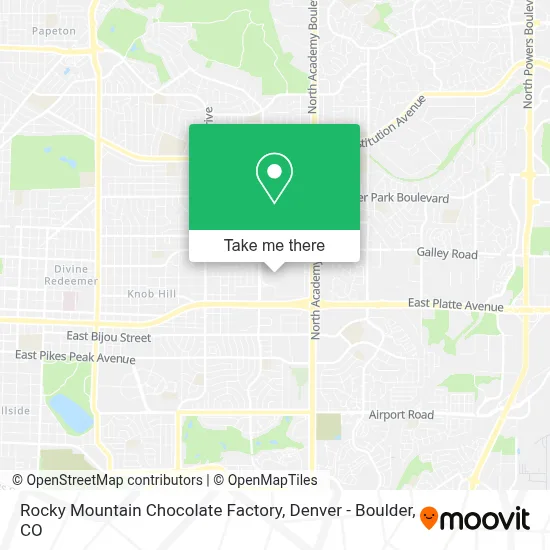 Rocky Mountain Chocolate Factory map